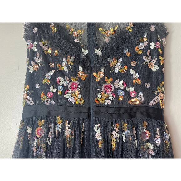 NWT NEEDLE & THREAD DRESS 2 BLACK MILKMAID WITCHY EDGY WHIMSIGOTH EVENT COCKTAIL - Picture 12 of 16